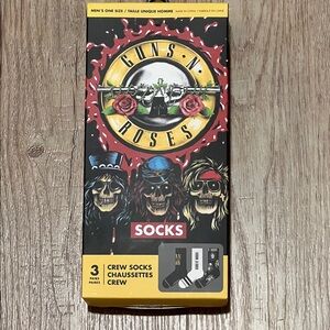 Perri's 3 Pack GUNS N' ROSES Socks Gift Box - Size 7-12 New